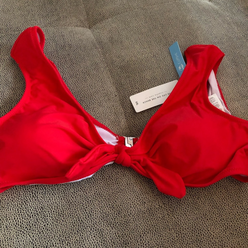 Red bikini top